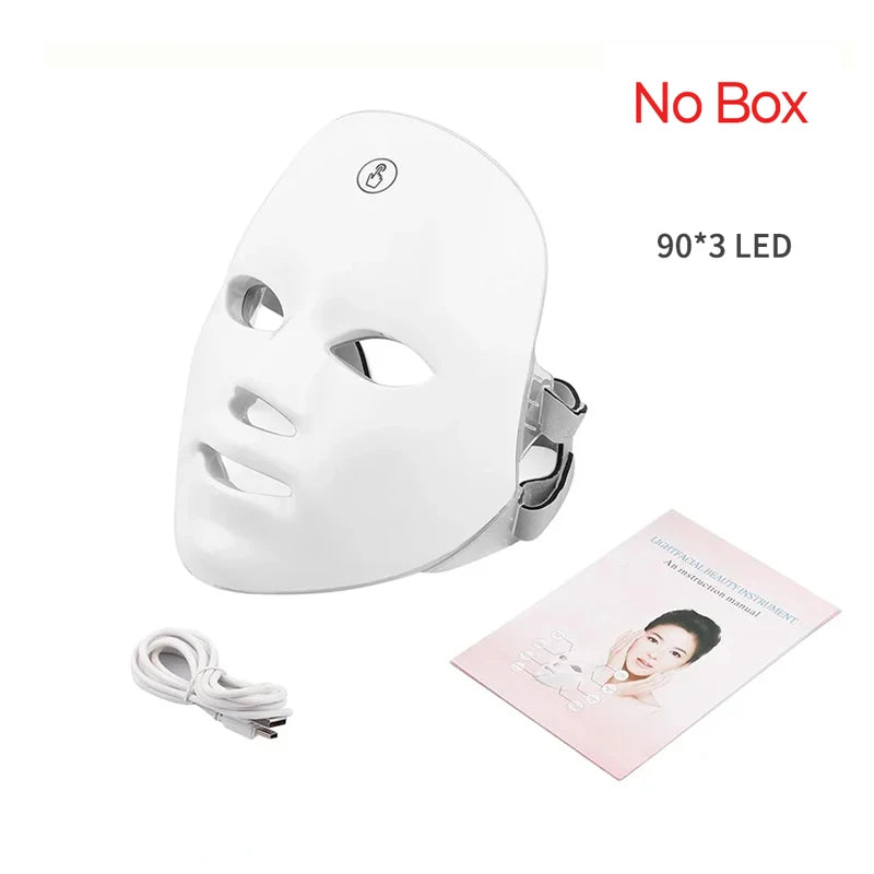 Wireless LED Face Mask 7 Colors Rechargeable Portable Facial Mask Skin Rejuvenation Skin Care Beauty Device