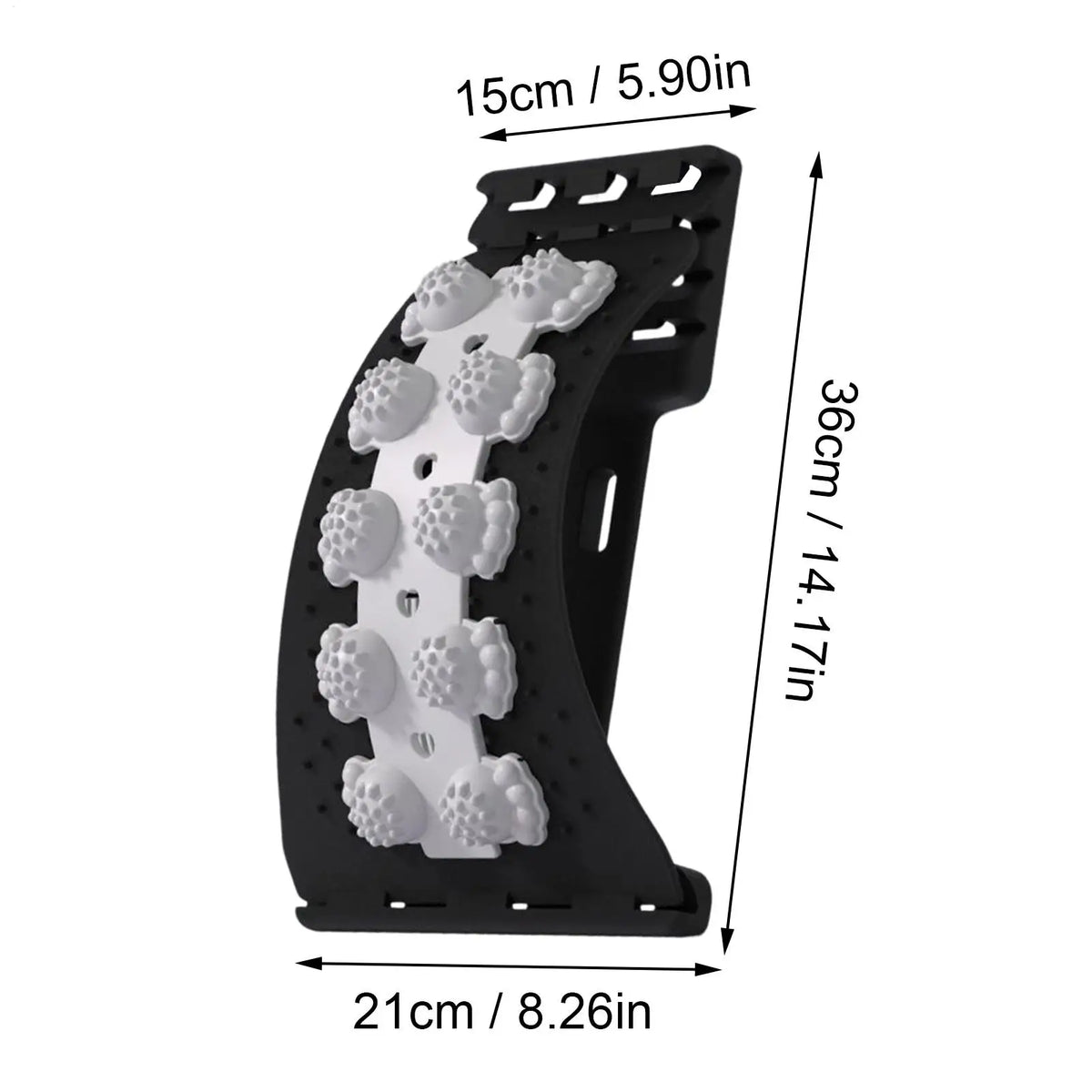 Yoga back stretcher Lumbar spine relaxation device. Cracker Board Massager with 4-Level Adjustable Back Stretcher for Home Gym