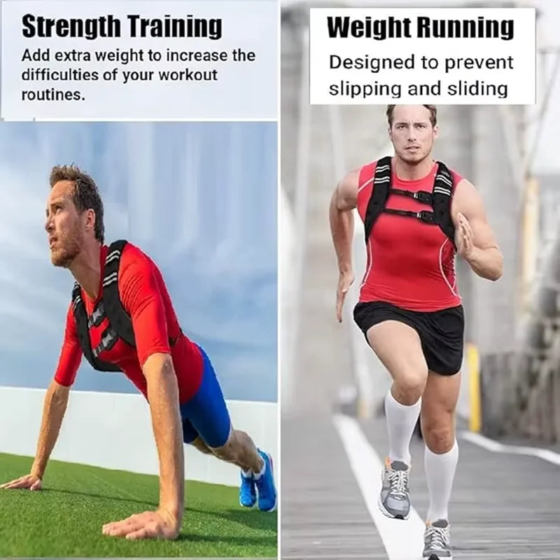 12lb Adjustable Weight Training Suit Empty Bag Fitness Running Vest, Hand And Foot Strength Training Physical Training Clothing