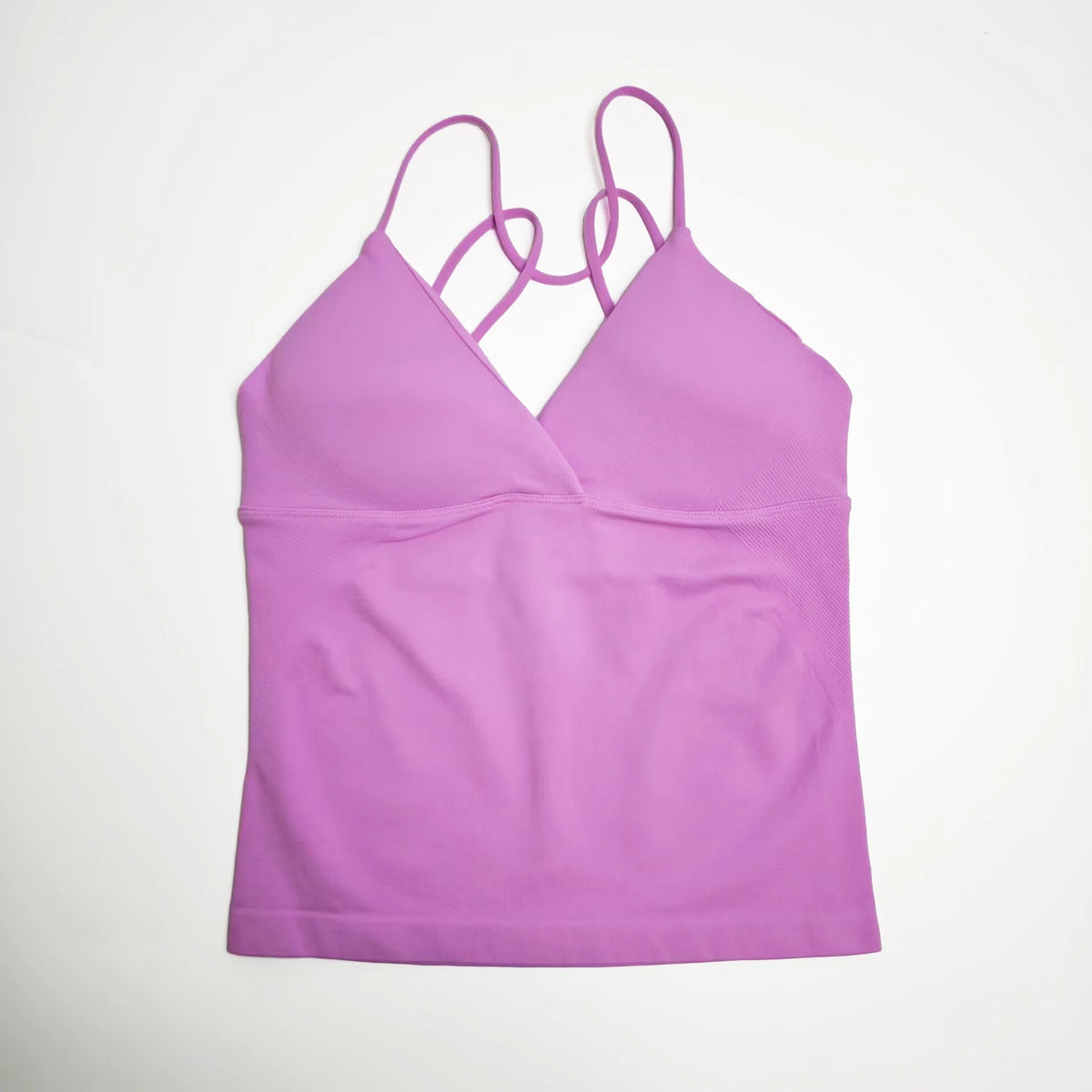 NCLAGEN Vision Twist Front Longline Top Women's Seamless Thin Straps Yoga Gym Workout Vest Running Tank Tops Fitness Clothing
