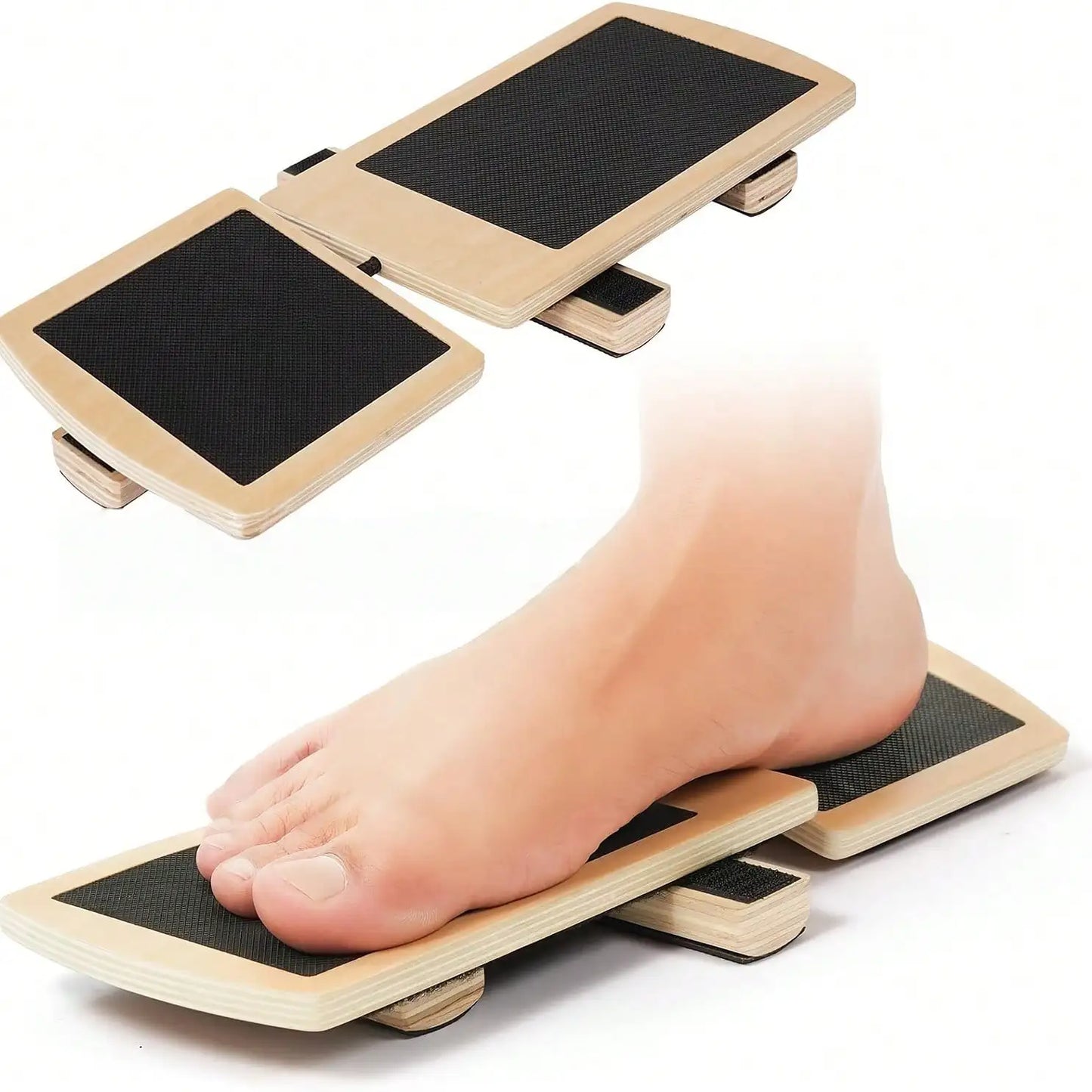 Ankle-Strengthening Balance Board, Ankle Balance Trainer, Single-Leg Stability And Foot Stretching Equipment, Foot Training Board, Wooden Stability Training Board For Yoga And Pilates