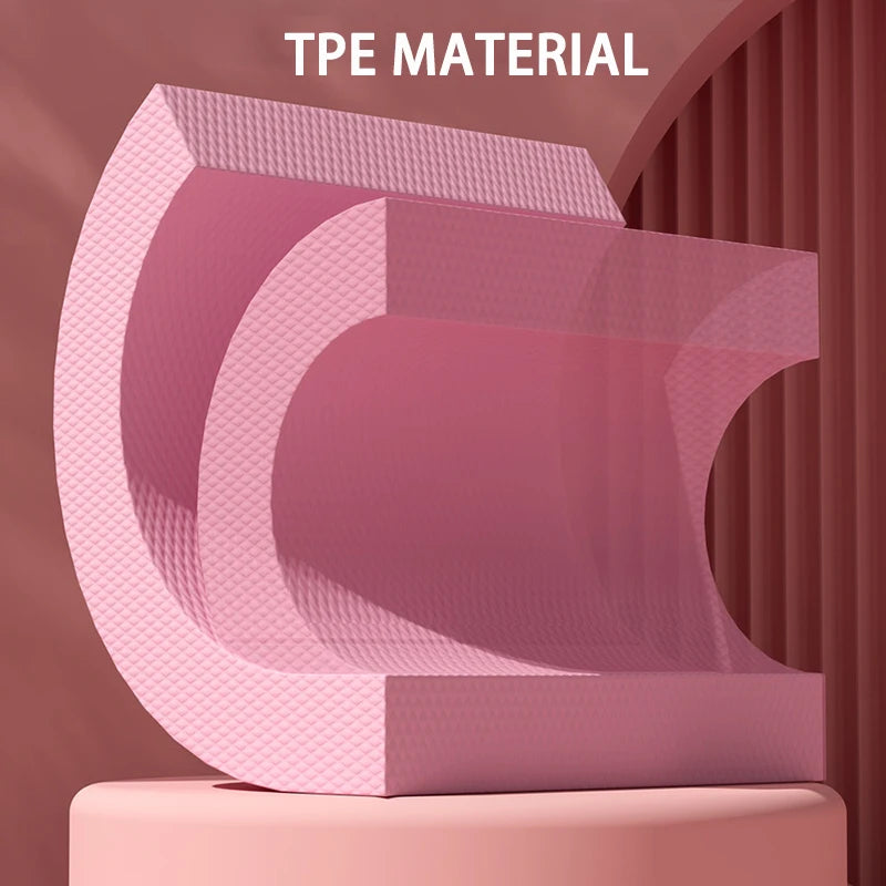 TPE Yoga Balance 6cm Mat Fitness Yoga Equipment Adult Plank Kneeling Mat Yoga Core Training Thickened Cushioned Exercise Mat