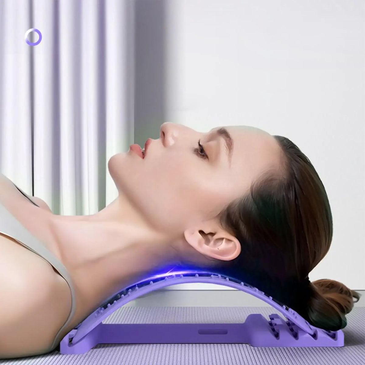 Yoga back stretcher Lumbar spine relaxation device. Cracker Board Massager with 4-Level Adjustable Back Stretcher for Home Gym