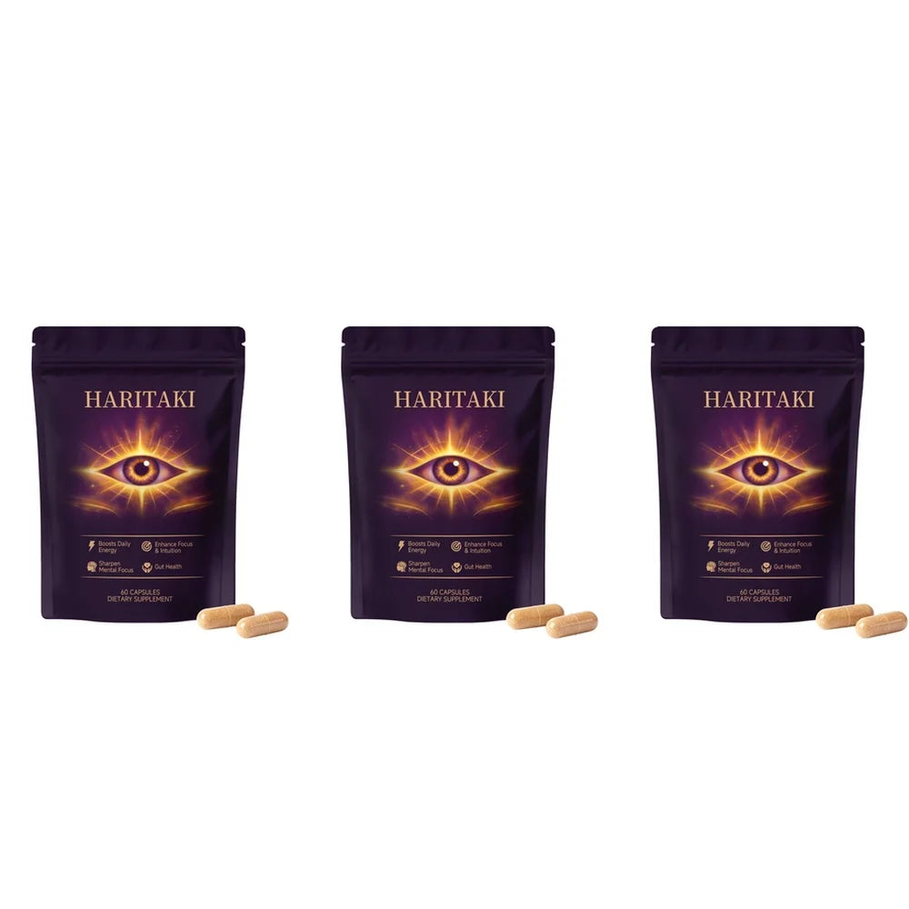 Haritaki Third Eye Capsules for Digestive Balance & Regular Gut Support with Antioxidant Protection, 60 Organic Veggie Capsules