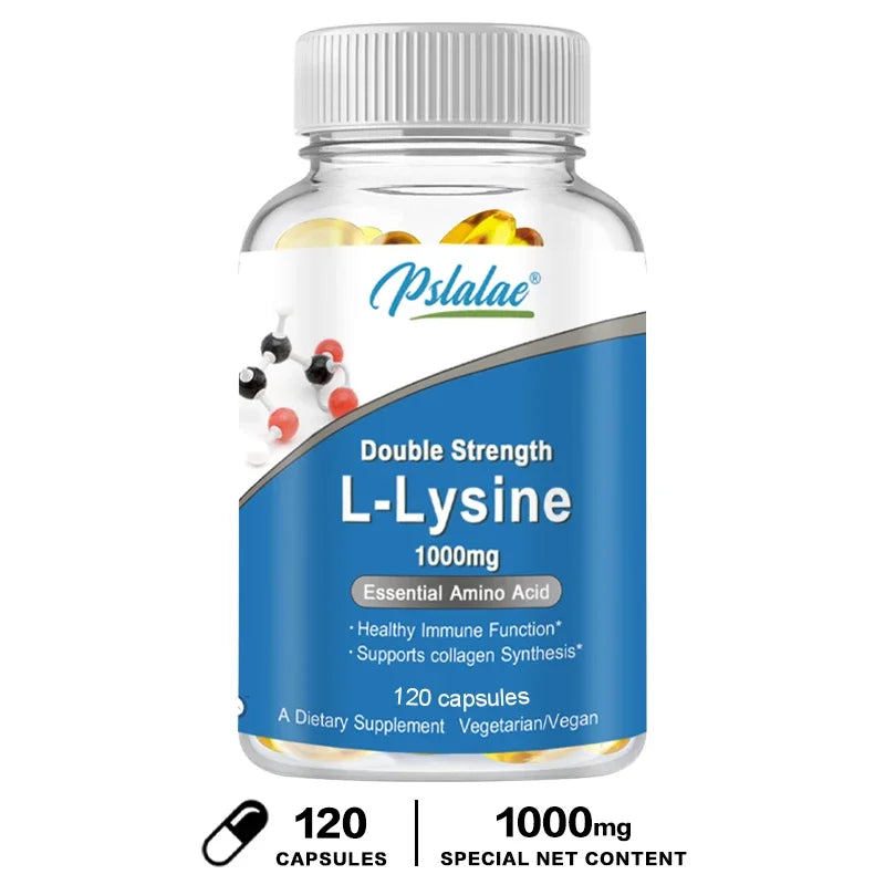 L-Lysine Supplement 1000 mg, 120 Capsules, Amino Acid Capsules