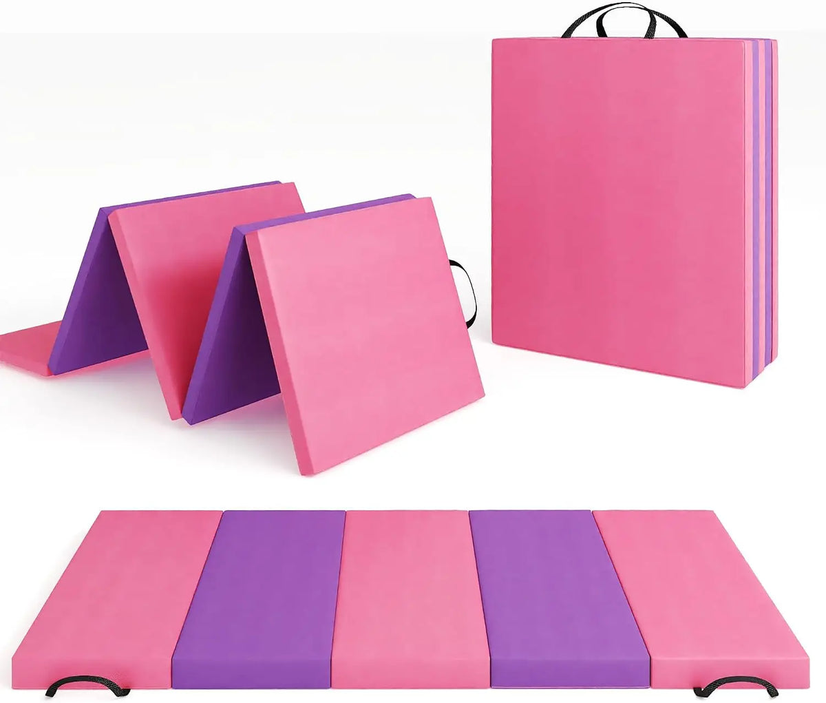 Foldable Yoga Mat Gymnastics Mat 5-Fold Exercise Floor Mat For Home Gym, Yoga, Pilates, Tumbling Training Non-Slip Surface Travel Fitness Exercise Mat