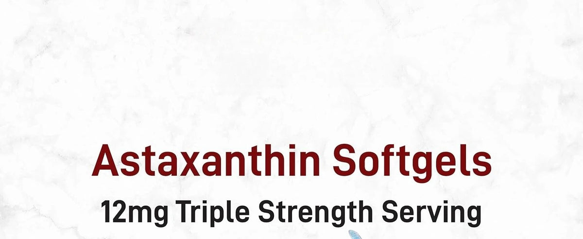 Astaxanthin 12mg Softgels From Plant-Based Microalgae with MCT Oil Dietary Supplement