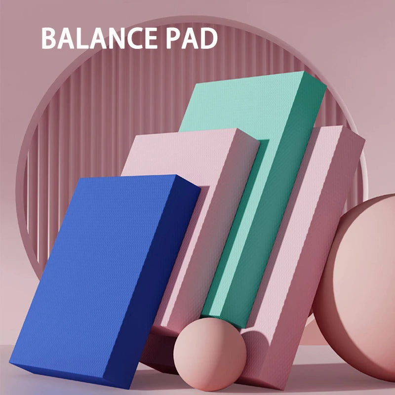 TPE Yoga Balance 6cm Mat Fitness Yoga Equipment Adult Plank Kneeling Mat Yoga Core Training Thickened Cushioned Exercise Mat