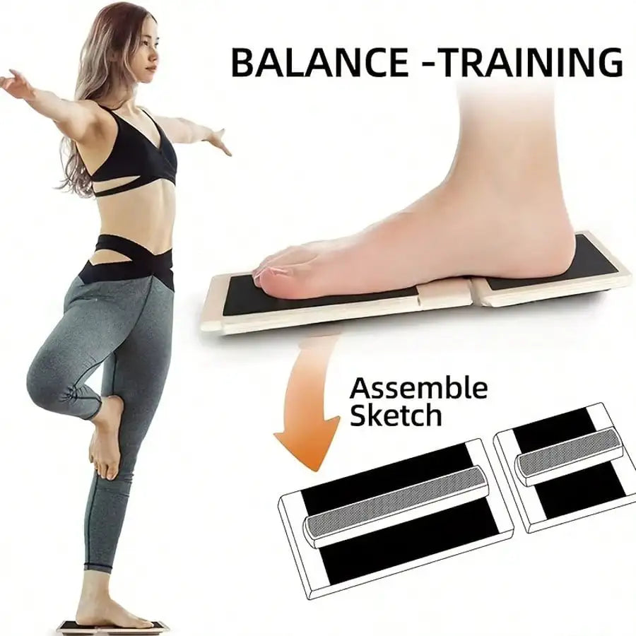Ankle-Strengthening Balance Board, Ankle Balance Trainer, Single-Leg Stability And Foot Stretching Equipment, Foot Training Board, Wooden Stability Training Board For Yoga And Pilates