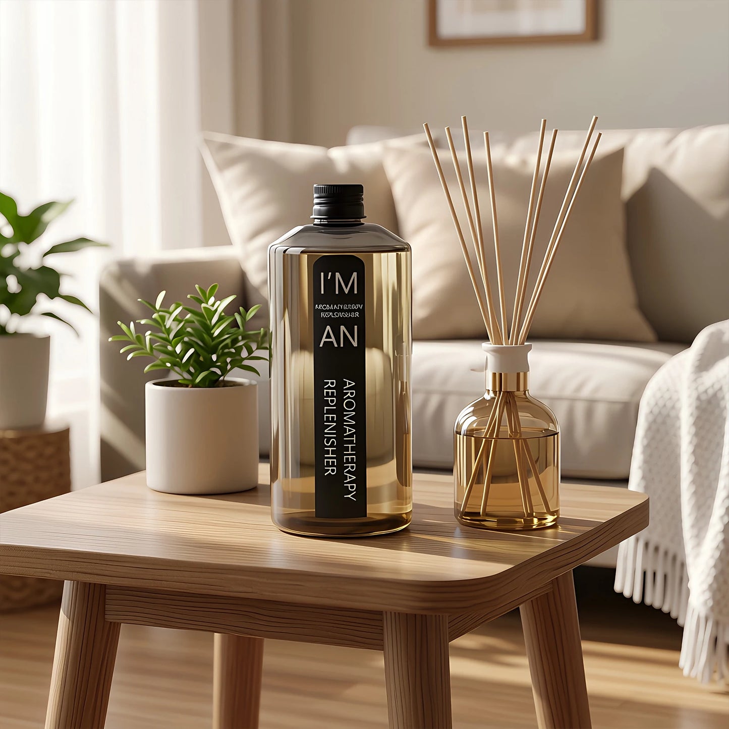 500ML /200ML Hilton-Style Flameless Aromatherapy Essential Oil Long-Lasting Hotel Quality Air Diffuser Supplement for Home Humidifier