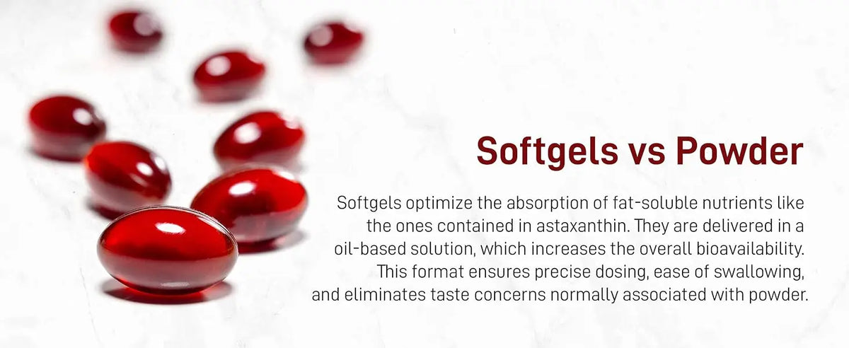 Astaxanthin 12mg Softgels From Plant-Based Microalgae with MCT Oil Dietary Supplement