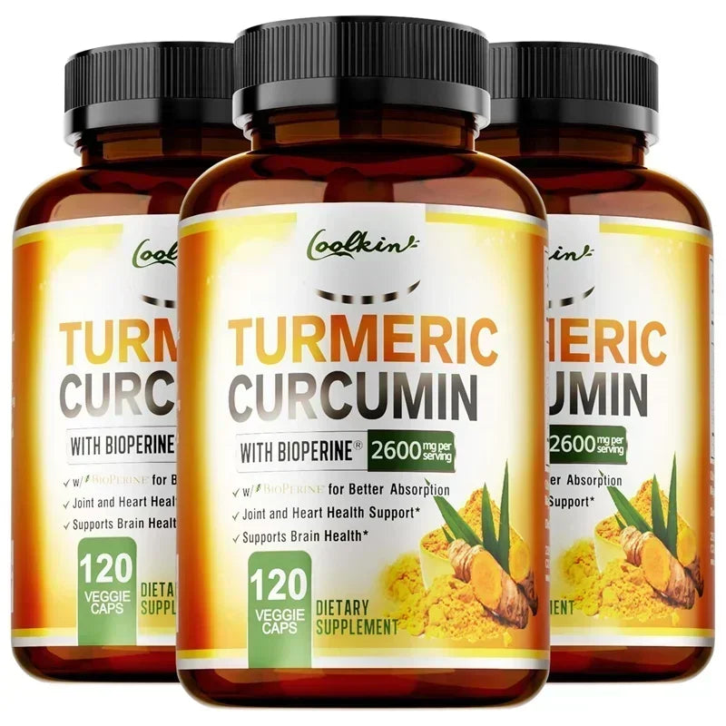 Turmeric Curcumin Capsules, Contains 95% Curcumin, Energy Supplement, Support Bone, Joint Health, Anti-inflammatory, Antioxidant