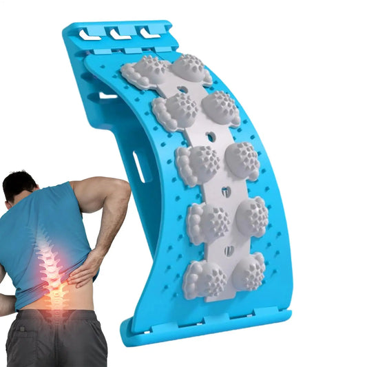 Yoga back stretcher Lumbar spine relaxation device. Cracker Board Massager with 4-Level Adjustable Back Stretcher for Home Gym